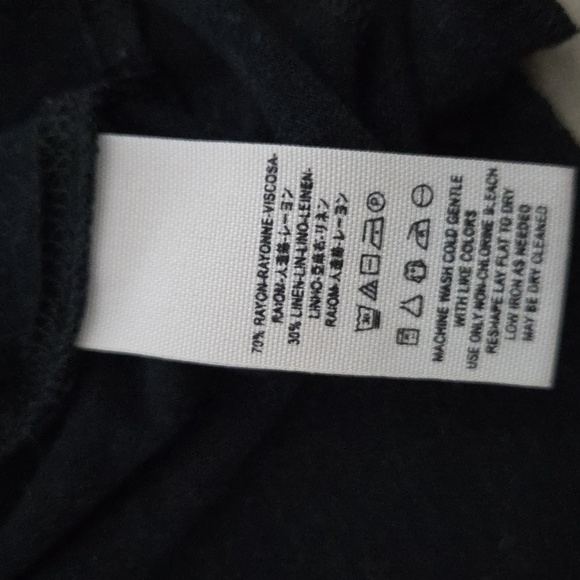 Free People Black Flutter Sleeve Relaxed Tee Cold Shoulder - Picture 4 of 6